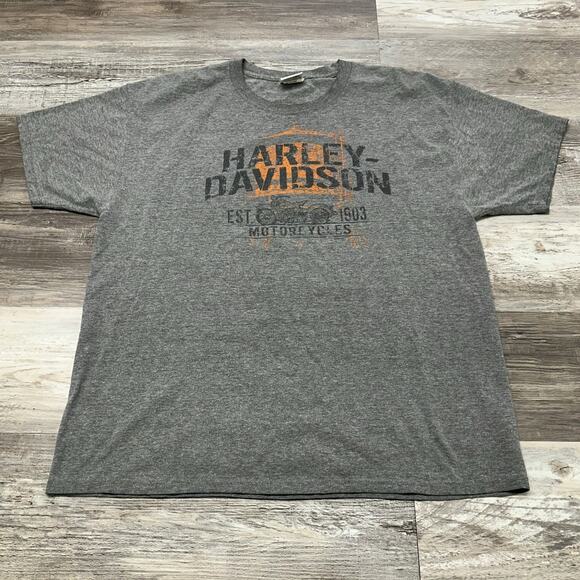 Harley Davidson‎ Motorcycles High Point Cyber Flames Gray Mens XL Biker T-Shirt - Picture 2 of 9